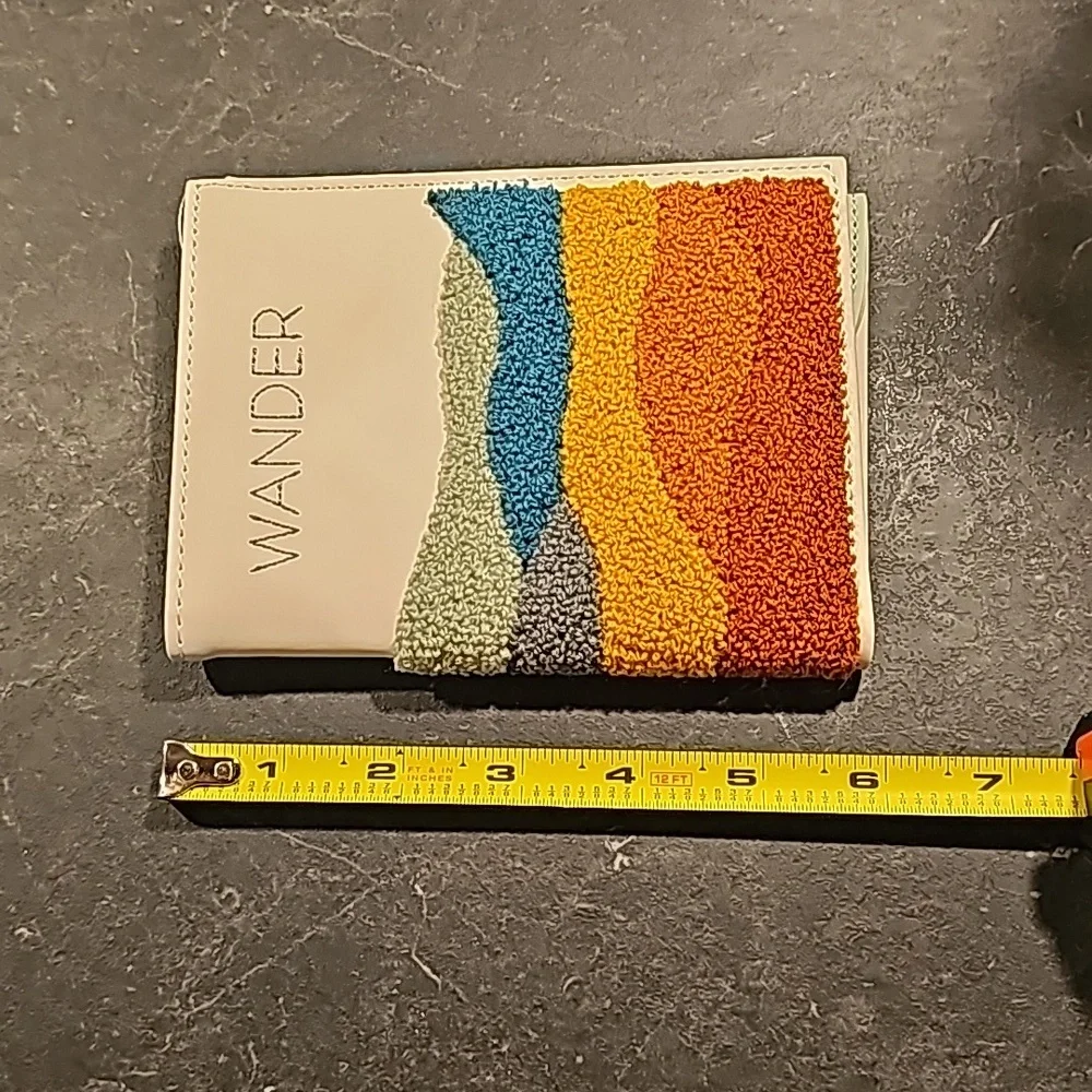 Funky boho wander explore punch needle passport holder wallet - Picture 5 of 5